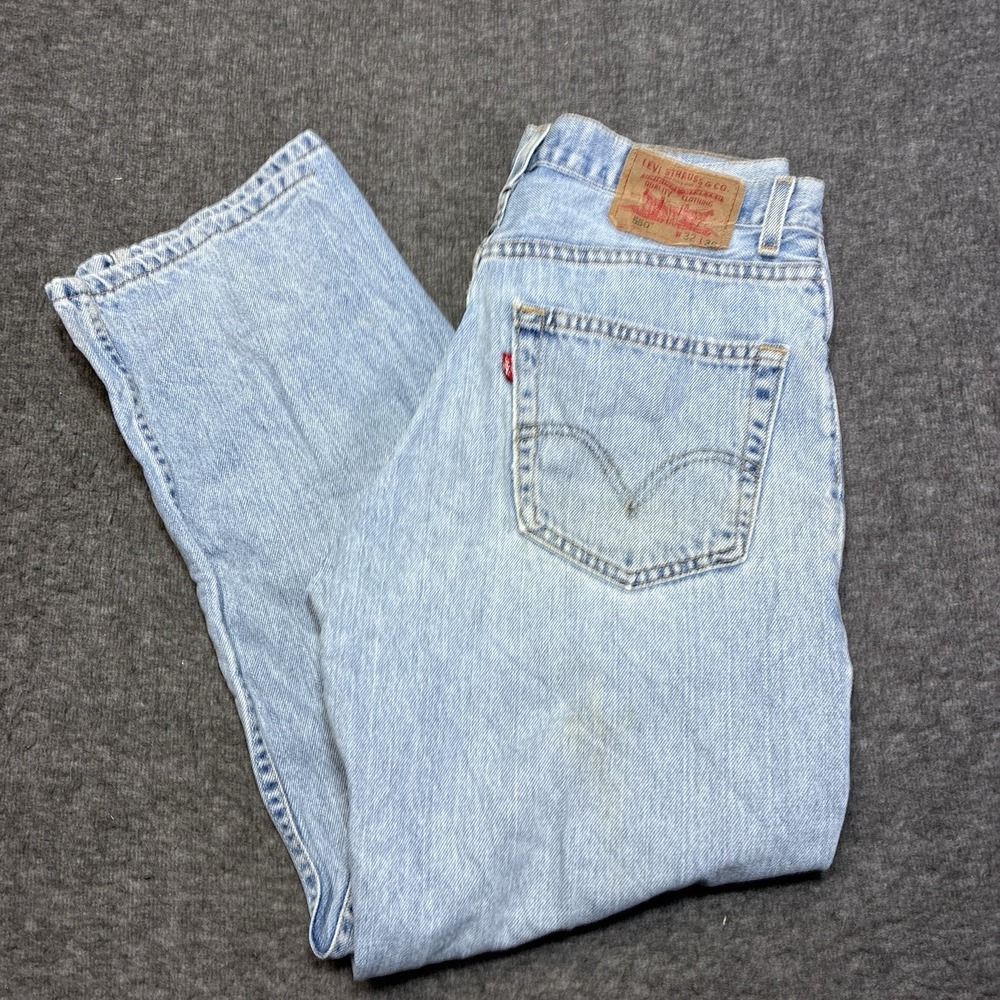 Vintage Levis 550 Jeans Mens 32x30‎ Light Wash Relaxed Fit High Rise Distressed